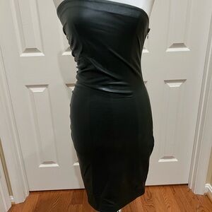 SUSANA MONACO FAUX LEATHER DRESS